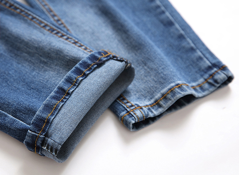 Jeans pour hommes, nouveaux pantalons en denim à jambe droite élastique, tendance et décontractés_voghion.com
