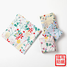 新款纯棉高档印花女士手帕 全棉加密厚实感日韩系小碎花手绢方巾