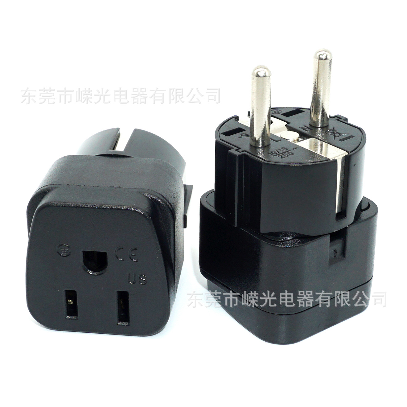 东莞嵘光US-9嵌入式德法式转接头德国法国印尼韩国德法式接地4.8