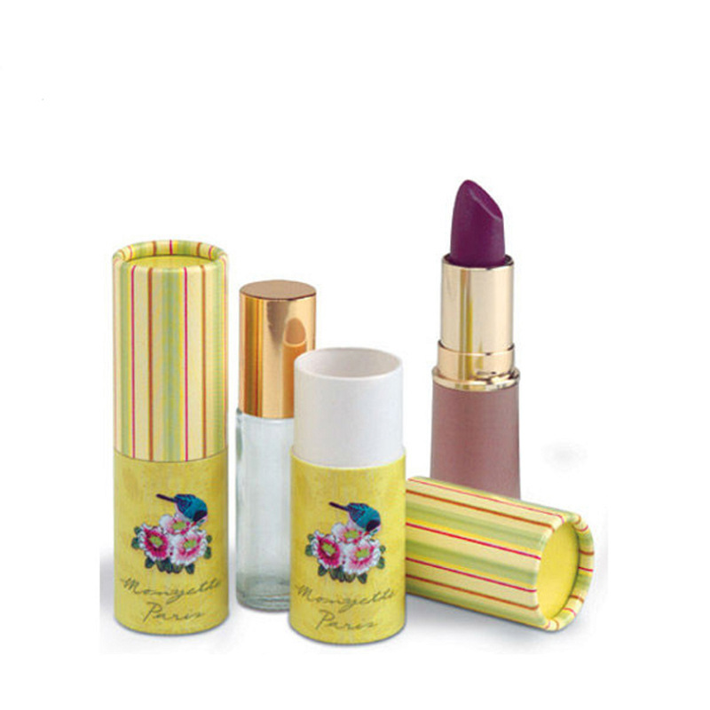 化妆品包装纸筒定做精美卷边唇膏 纸管圆柱形口红管
