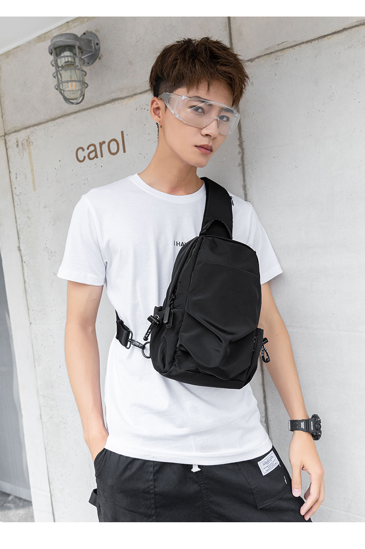 Chest Bag, Casual Simple Shoulder Messenger Bag Multifunctional Fashion Brand Crossbody Backpack Small Fashion Messenger Bag_voghion.com