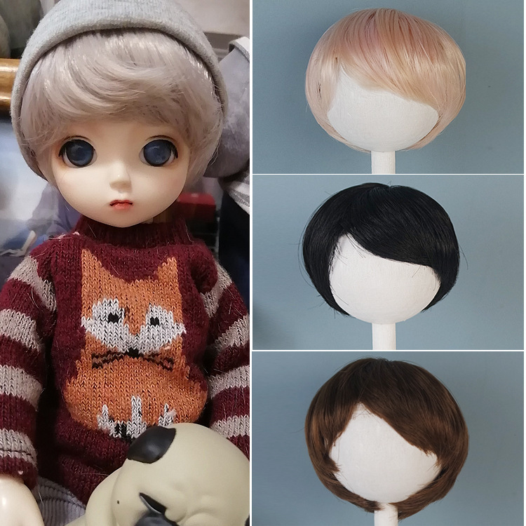 Bjd Doll Sd Wig 6 Points Straight Short Hair Shota Ancient Style Male and Female Baby Fake Hair Daily Short Hair Spot Drop Shipping Bjd Doll Sd Wig 6 Points Straight Short Hair Shota Ancient Style Male and Female Baby Fake Hair Daily Short Hair Spot Drop Shipping