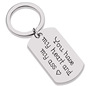 Military keychain you have my heart and my ass stainless steel keychain
