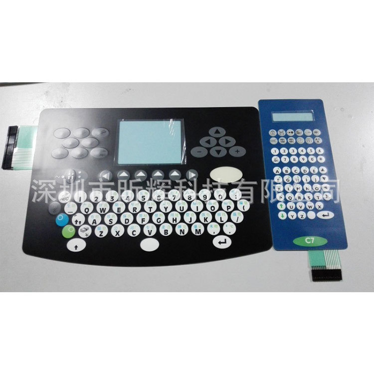 专业销售 喷码机电子薄膜开关面板 pvc电器薄膜面板