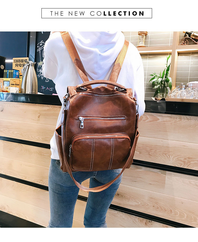 PU Leather Women's Backpack Bag Pillow bag Wholesale Women's Fashion Large Capacity