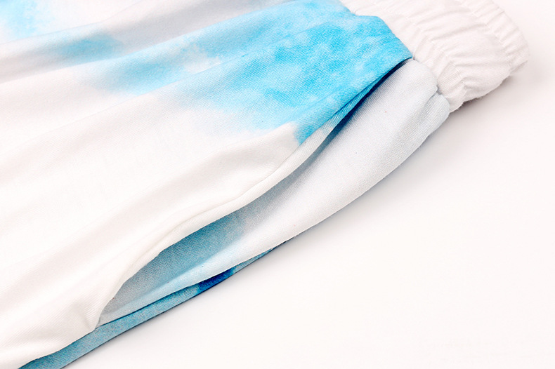 tie-dye drawstring printing casual pants NSKX8502