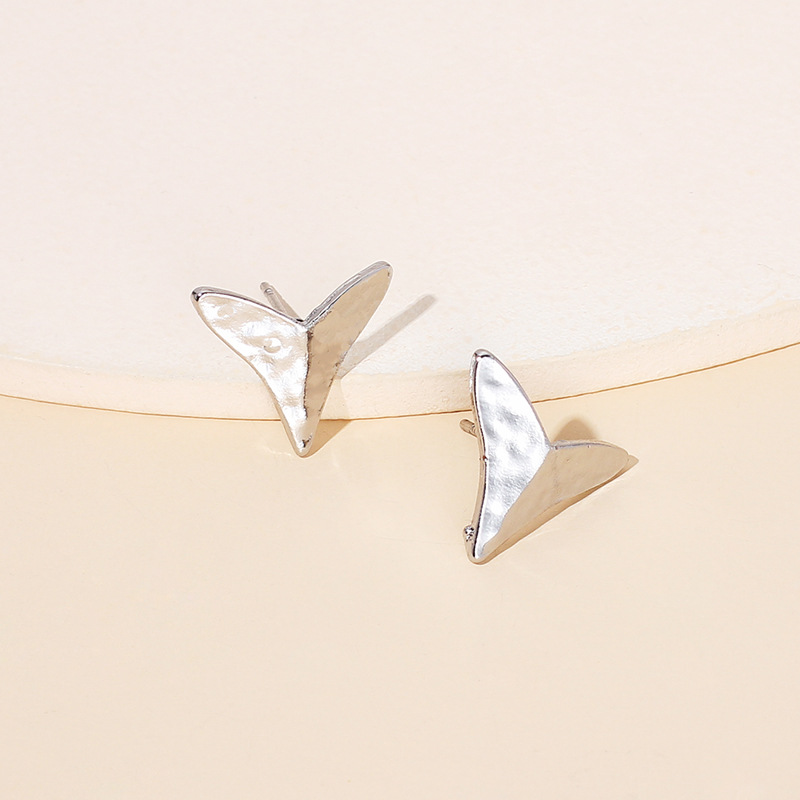 3g Weight Earrings Classification Wedding, Travel, Birthday, Festival Occasion Women'S Gender Gold, Silver Color Fashion Retro Triangle Arrow Earrings 3