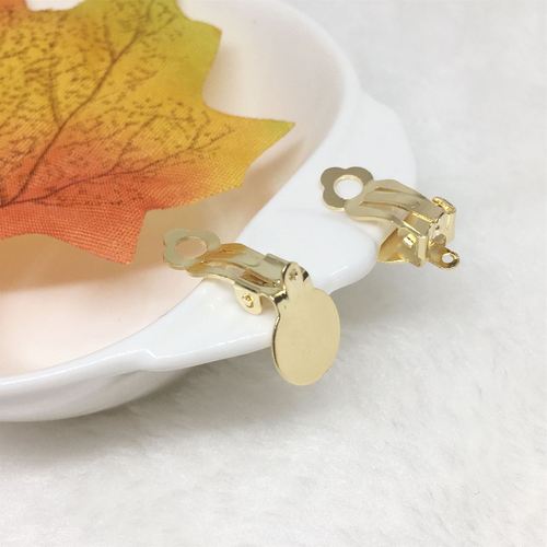 No piercing ear clip accessories diy earrings handmade frog ear clip 10mm flat support sticky jewelry material earring conversion