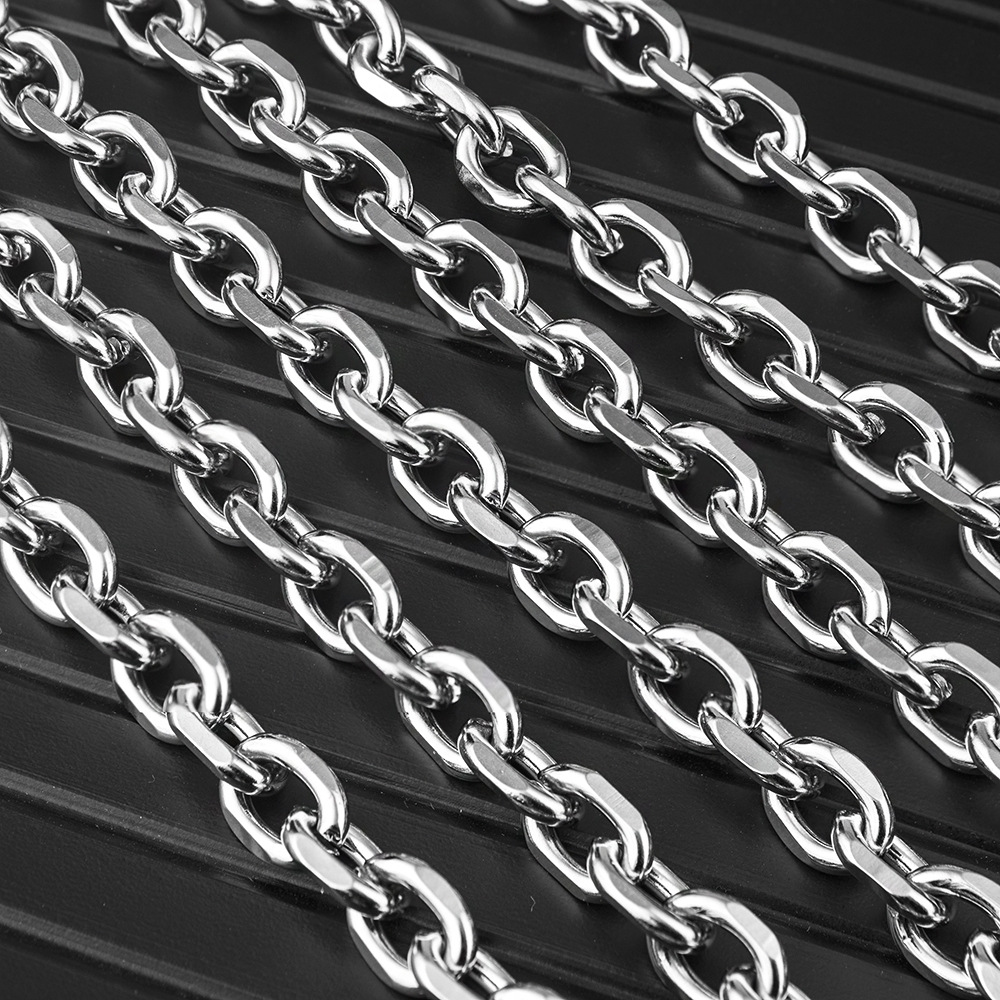 Stainless Steel Chain Necklace For Men And Women Interlocking Ring_voghion.com