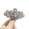 Hairgrip, golden water, crystal, high-end hair accessory, big hairpin, new collection, flowered