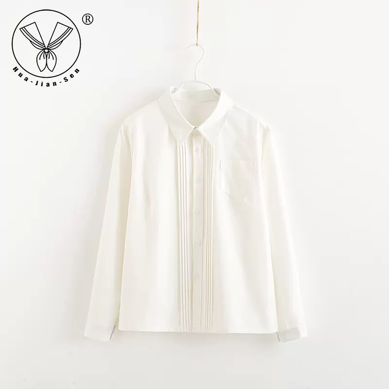 【JK衬衫】秋季风琴褶JK制服白上衣长短袖水手服校服女学生学院风