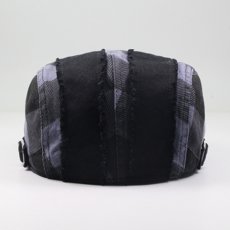 Herren-Mütze aus reiner Baumwolle, Schattierung, vielseitig, Sonnenschutz, Baskenmütze, lässiger Entenschnabelhut, Malerhut, Vorwärtshut_voghion.com