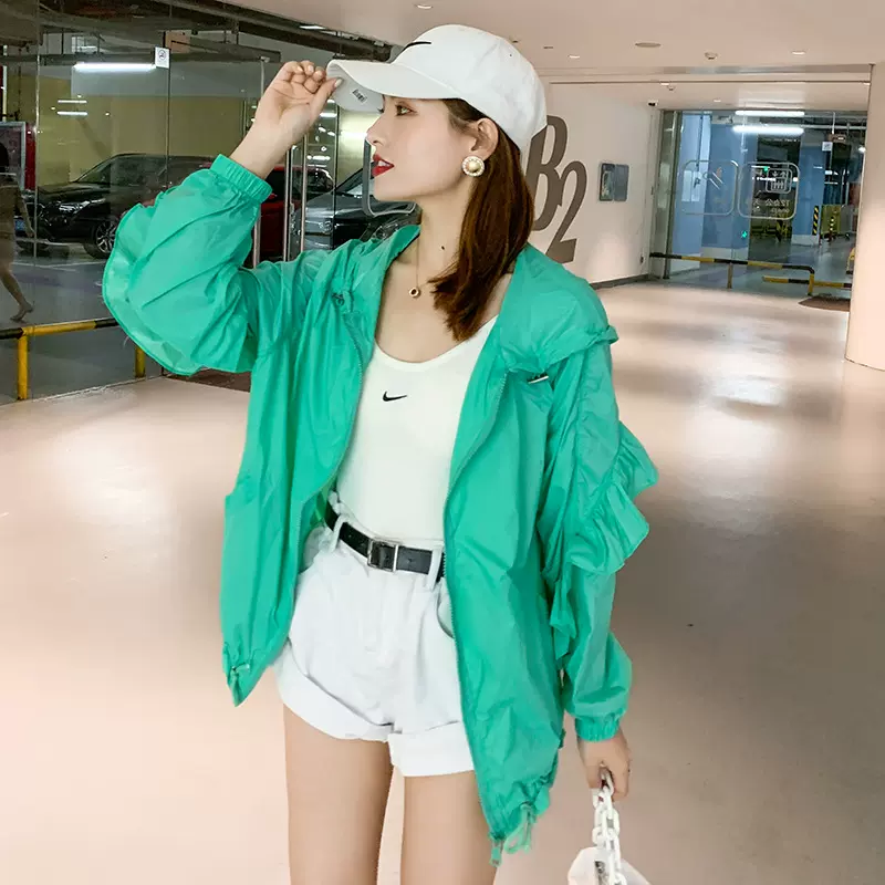 2020新款防晒衣女中长款春夏薄款冰丝防晒服韩版宽松防紫外线外套