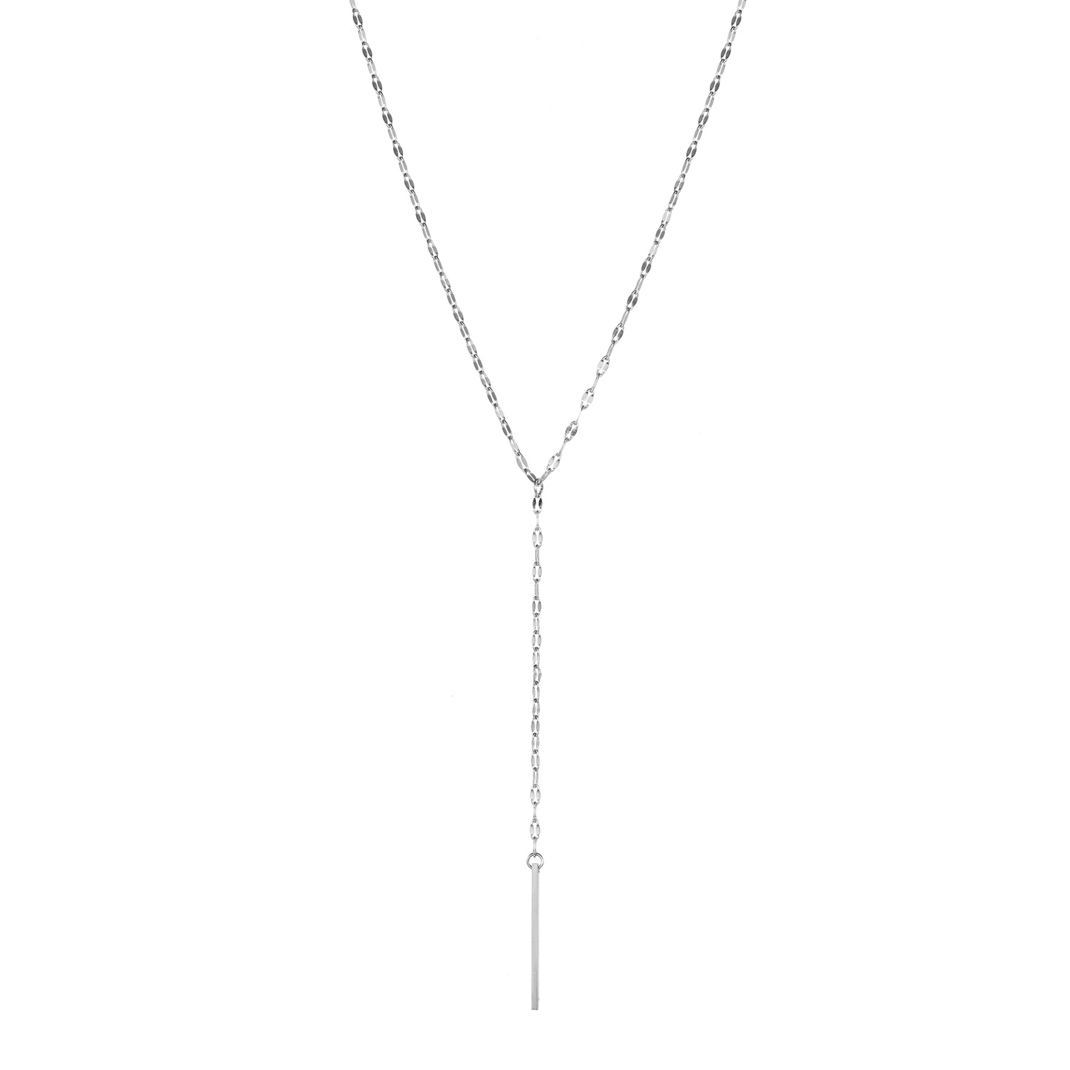 Collier En Acier Inoxydable Avec Pendentif Long Géométrique En Forme De Y display picture 5