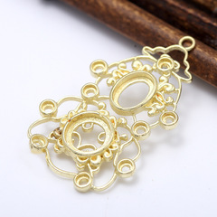 眾興新品diy飾品25*40MM多孔掛件 古風瓔珞髮簪配件耳飾材料