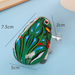 H-01款鐵皮青蛙懷舊發條玩具寶寶上鏈鐵皮兔子老鼠經典地攤玩具