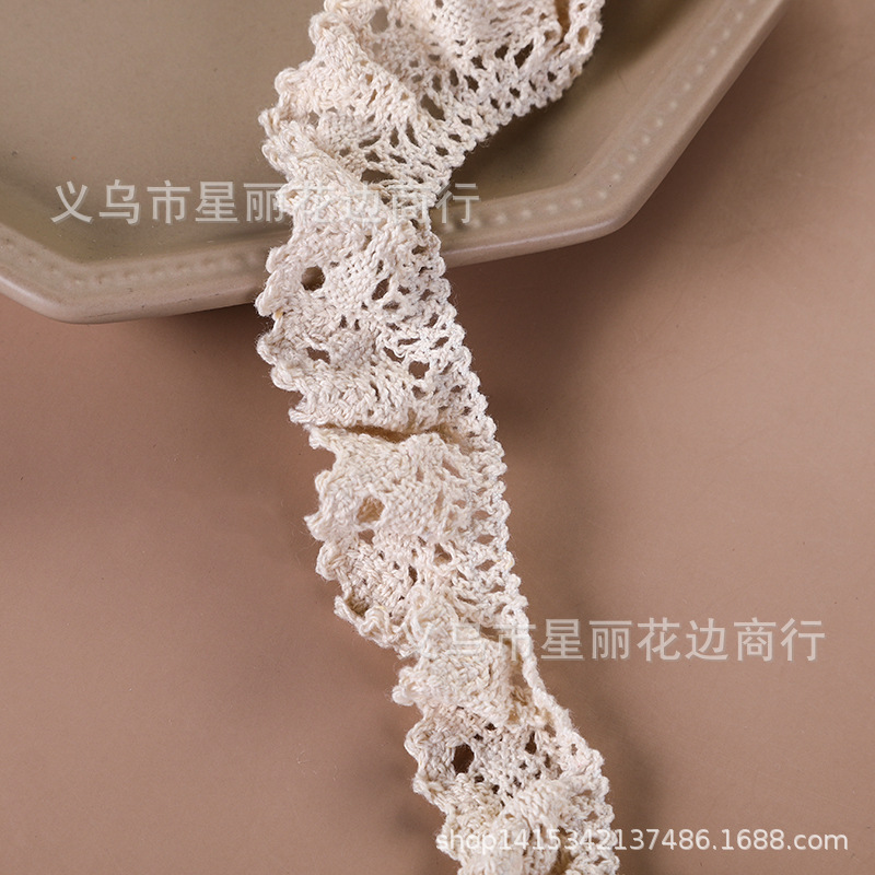 厂家直销  爆款DIY单边弹力棉线 蕾丝袜子花边  服装辅料家纺配件