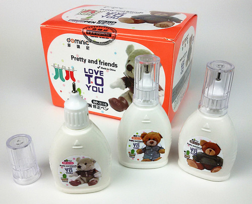 Domini 3116 student cute cartoon bear correction fluid 12ml Korean version correction fluid