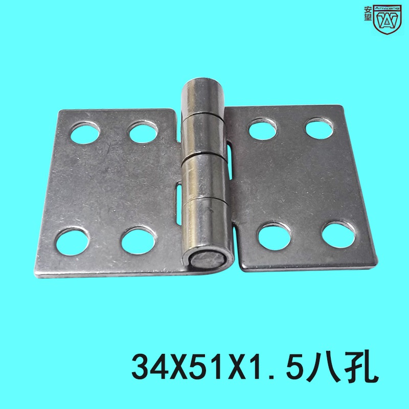 AW34 * 51 acero inoxidable de ocho agujeros 304 caja de madera bisagras bisagras industriales pesadas bisagras plegables abiertas