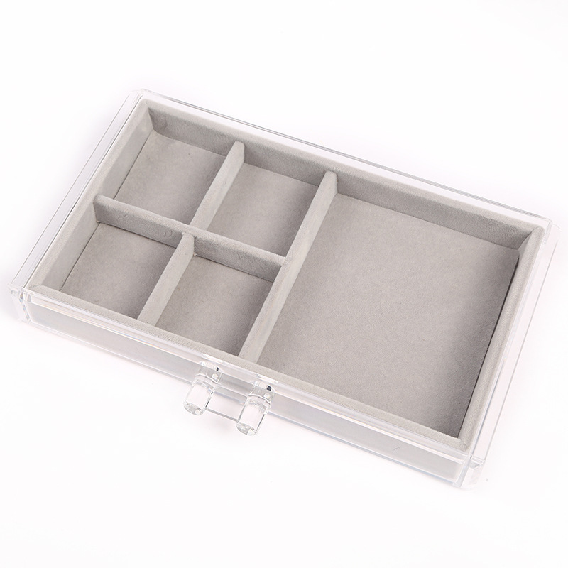 Three-layer Flannel Bottom Transparent Storage Box display picture 7