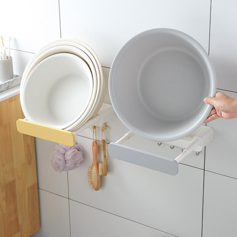 Free punch Washbasin Storage rack Foldable Telescoping Shower Room toilet dormitory Washstand Restroom Washbasin Shelf
