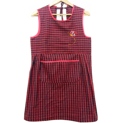 秋冬季厨房无袖围裙纯棉居家背心式防污反穿衣棉格子男女成人罩衣