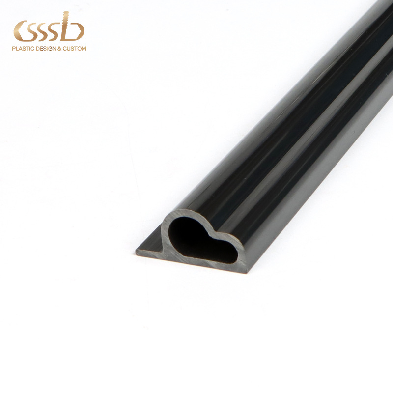 家具塑料阴阳角踢脚线配件PVC挤出塑胶制品塑料关封可连接钢丝锁