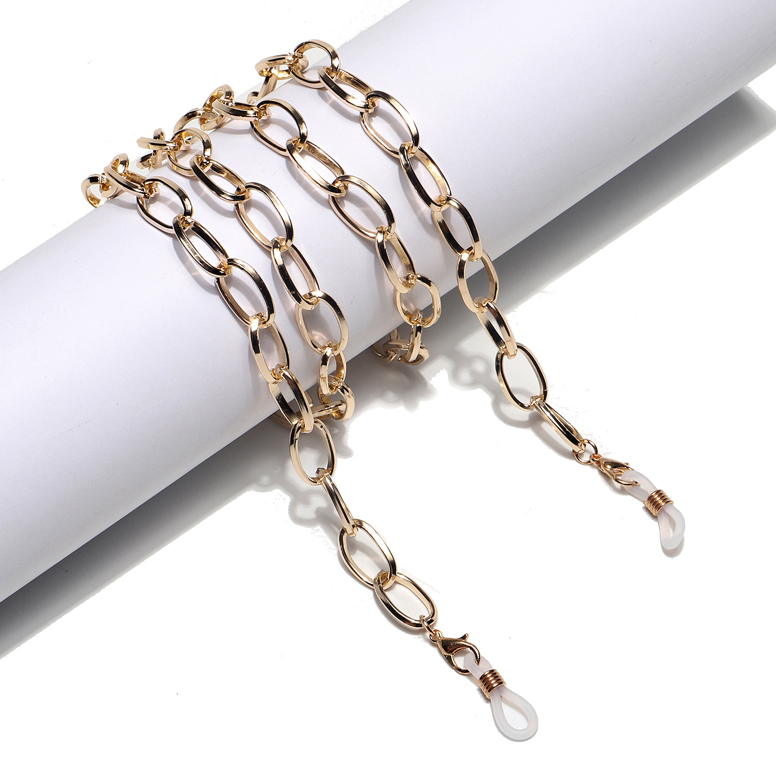 25g Weight Metal Material Gold Color Fashionable And Simple Color Retention Gold Thick Aluminum Chain Glasses Rope Metal Glasses Chain Wholesale Nihaojewelry 无