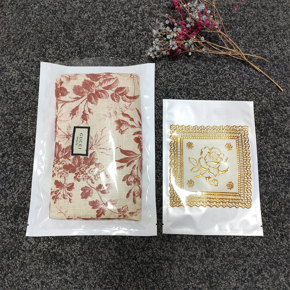 现货白色珠光膜阴阳平口袋 半透明包装袋 阴阳袋食品袋 耳机袋