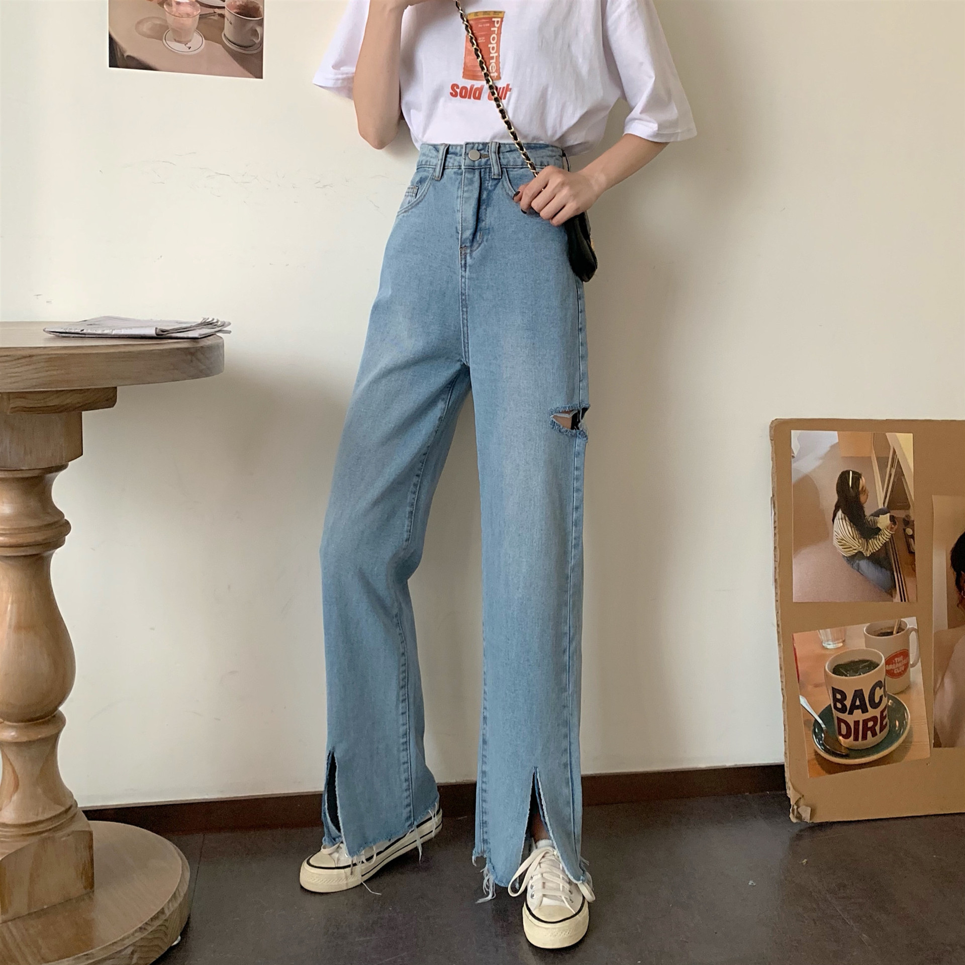 Pantalon léger femme en coton - Ref 3429909 Image 4