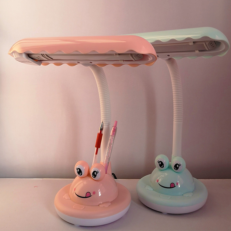 Hua Xiong new style LED Color Eye protection study Table lamp Removable Lamp tube pen container Cartoon fashion Bedside lamp