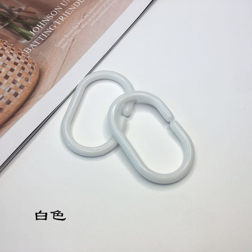 Huancheng shower curtain buckle C-shaped buckle curtain accessories original package PP hanging shower curtain buckle