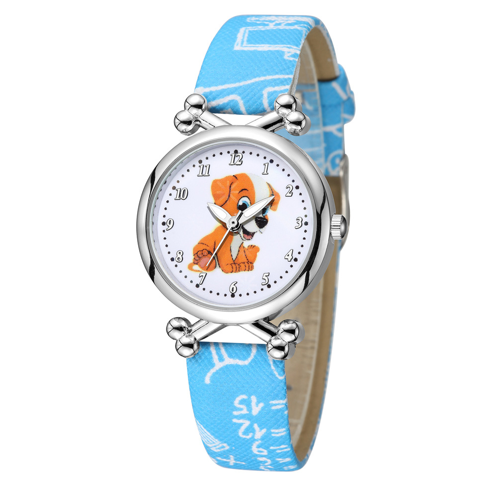 Cute puppy pet pattern quartz watch digital face childrens belt watch wholesalepicture3