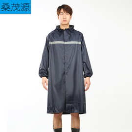 桑茂源户外长款成人连体雨衣牛津布长久防水保安抗洪劳保雨衣雨披