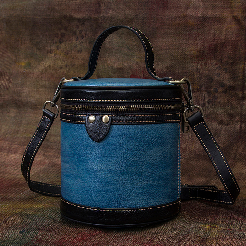 Nuova piccola borsa a tracolla a spalla singola versatile rotonda da donna in vera pelle, borsa per il trucco_voghion.com