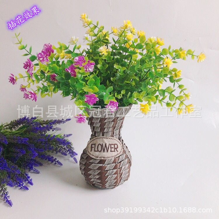 Manufactor Direct selling Iron art vase a living room Decoration simulation Rattan vase Floral organ Home Furnishing decorate Rattan Swing sets vase