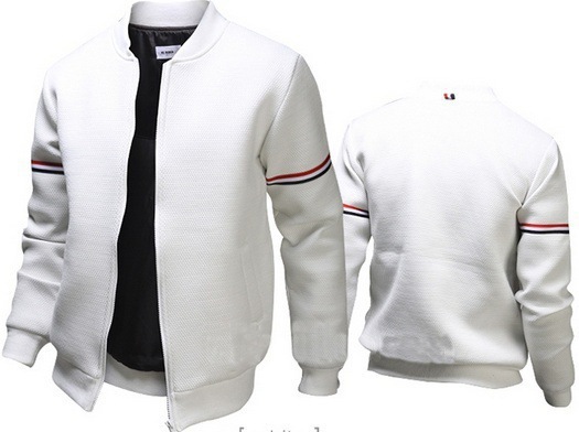 Herrenbekleidung Herbst und Winter Neue Herren Freizeitjacke Banddekoration Stehkragen Pullover Jacke_voghion.com