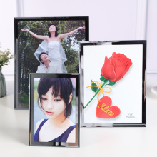 现代简约透明精美水晶玻璃工艺品相框来图定制影楼相框照片框架