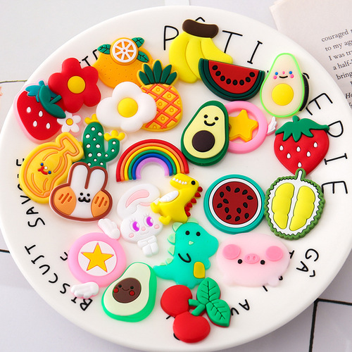 Cartoon soft glue PVC cartoon fruit cute new bracket DIY mobile phone beauty patch jewelry accessories patch manufacturer