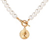 Coins from pearl, pendant, retro necklace, chain for key bag , European style, simple and elegant design