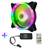 RGB Phantom color change chart fan LED dual aperture lamp Aurora 12CM desktop computer cooling fan