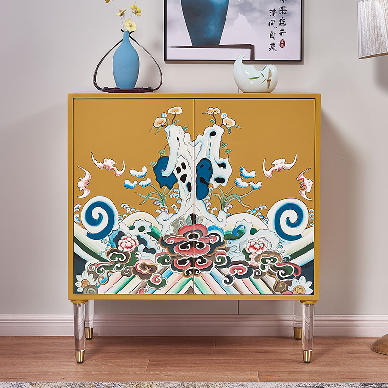 New Chinese style Light extravagance Shoe cabinet Entrance cabinet Two cabinet bedroom a living room Storage Storage cabinet modern Light extravagance Fantasy