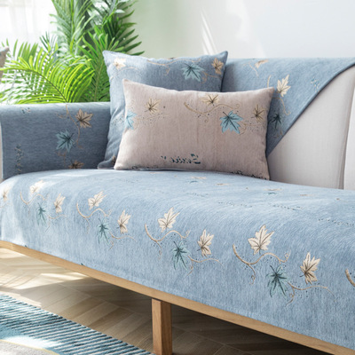 北欧沙发垫布艺防滑雪尼尔四季通用定做沙发巾套罩现代简约沙发套