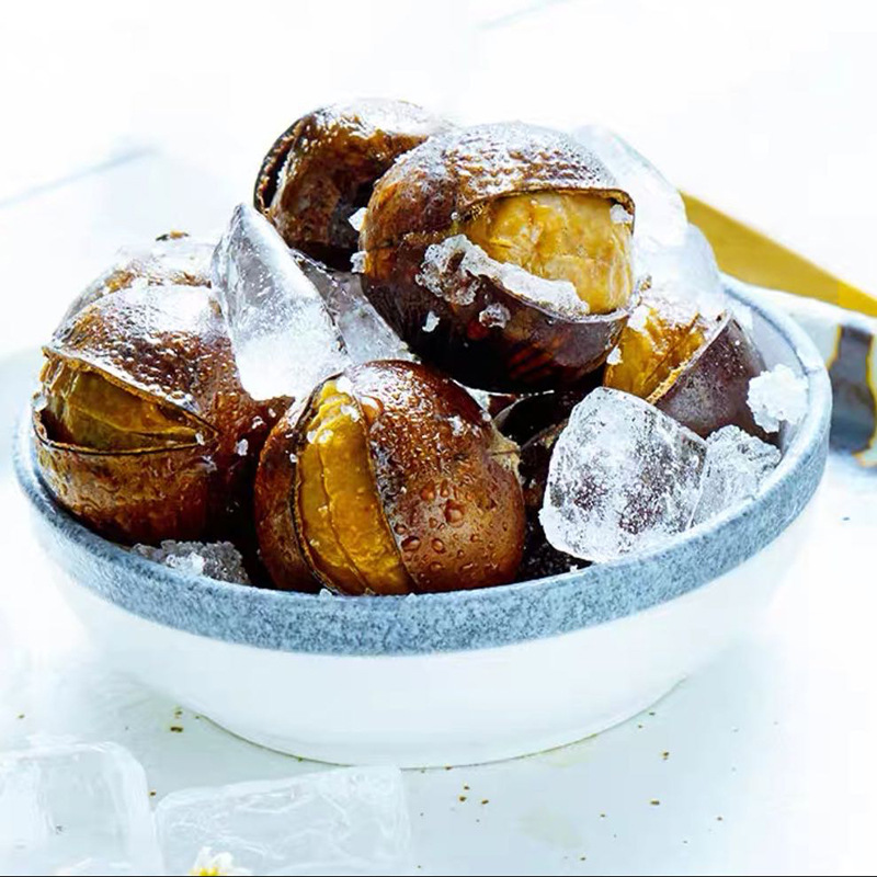 即食開口笑遷西熟冰板栗子  夏天含著吃鎖鮮冰栗子爽歪歪