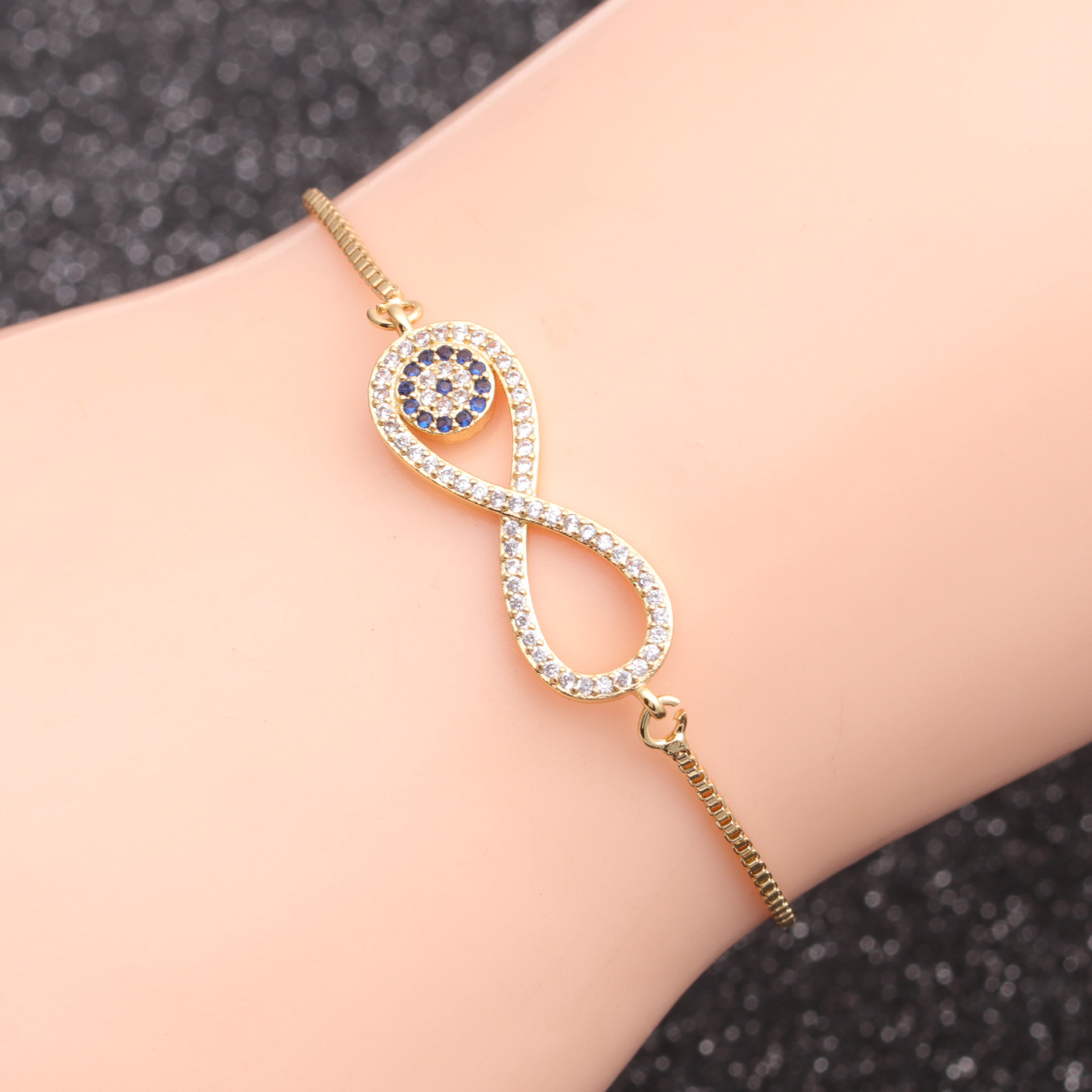 new copper love evil eye bracelet