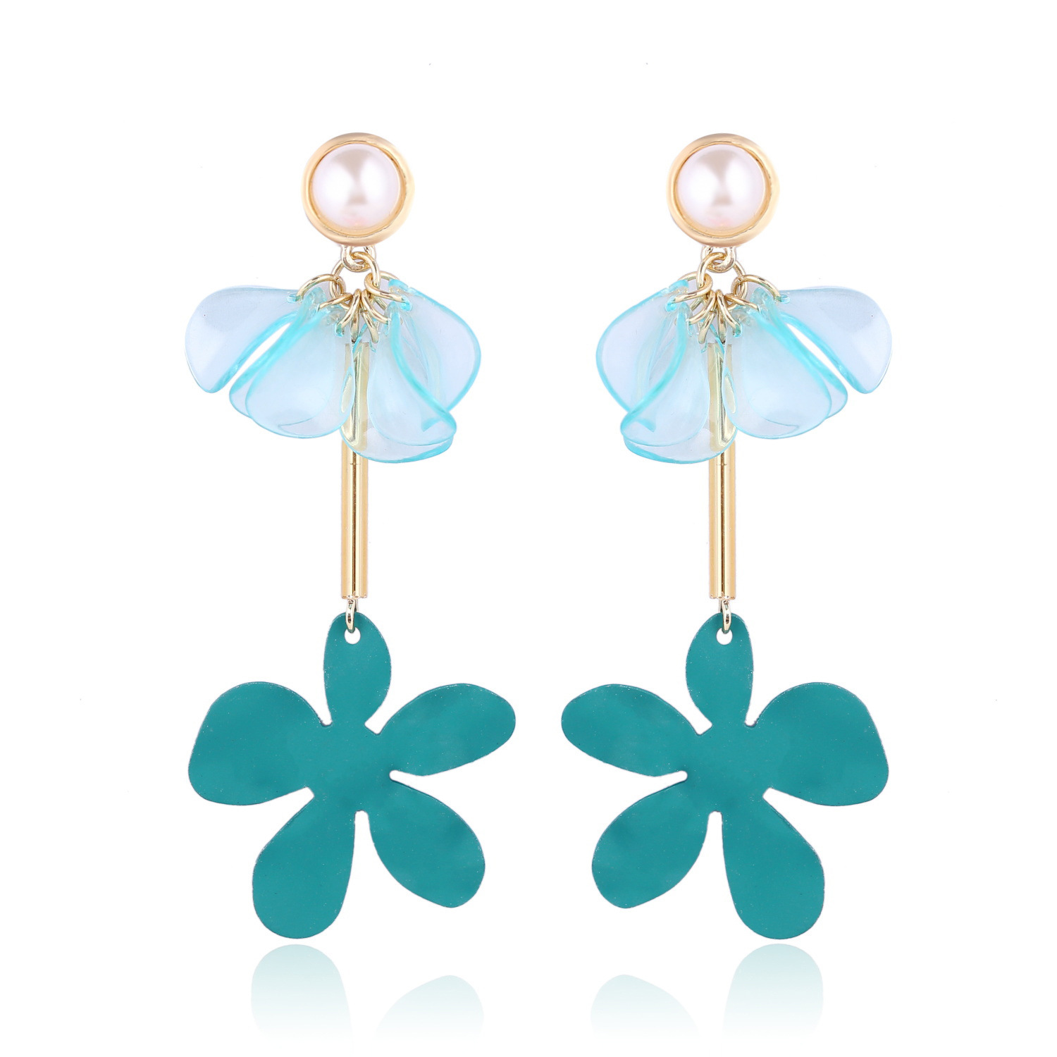 Fashion Earrings New Earrings Temperament Petal Flower Fringed Earrings display picture 20