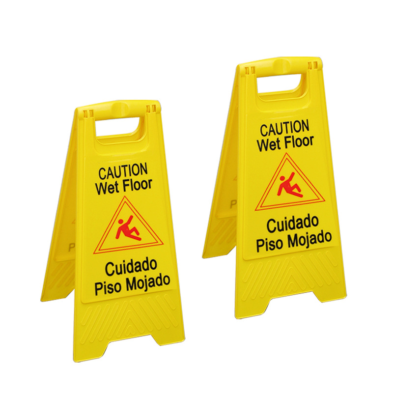 factory wholesale Foreign trade yellow Plastic thickening brand new Please do not Parking Look out Slippery Warning Billboard