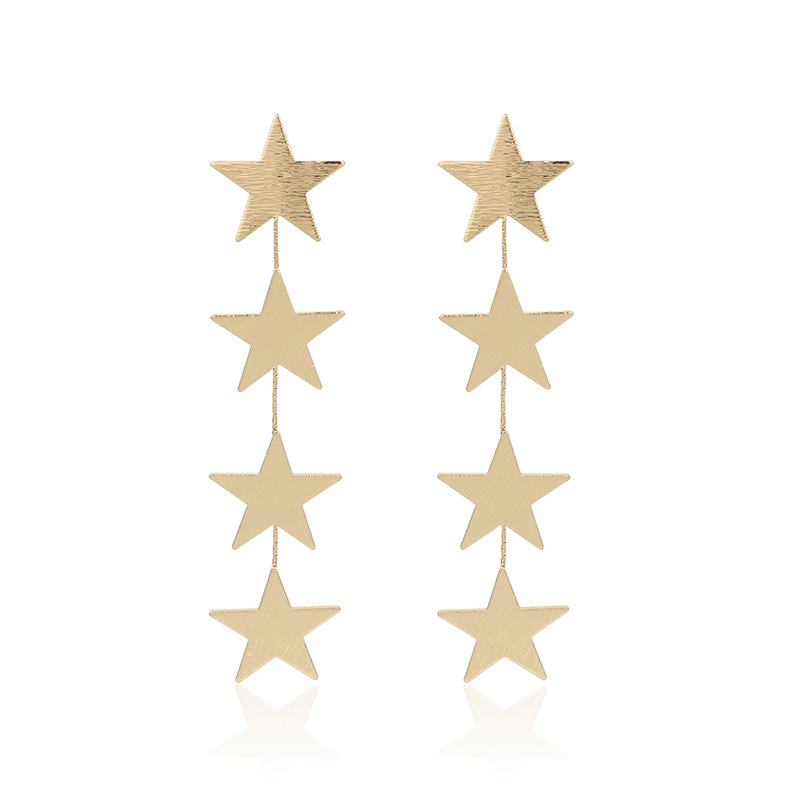 Korean Long Star Tassel  Trend Fashion Ladies  Alloy Earrings Wholesale Nihaojewelry display picture 6