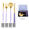 Removable constructor stainless steel, fork, spoon, handheld chopsticks, tableware for side table