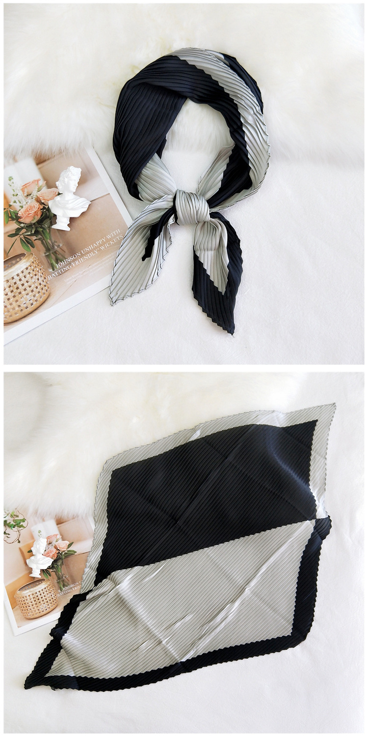 60g Weight Silk Scarf Classification Travel Occasion Polyester Material Spot, Stripe Pattern Spring&Summer Season Unisex Gender Sweet Style Khaki, Multicolor, Grey&Pink, Grey, Red, Green, Blue, Yellow, Black Color Unisex Sweet Spot Stripe Polyester Silk Scarf 15